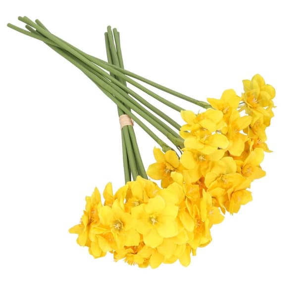 DAFFFY PÅSKLILJOR BUKETT KONSTGJORDA BLOMMOR SOM LIVET 41 CM