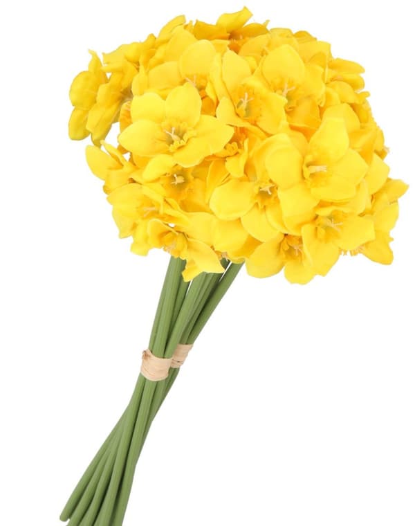 DAFFFY PÅSKLILJOR BUKETT KONSTGJORDA BLOMMOR SOM LIVET 41 CM
