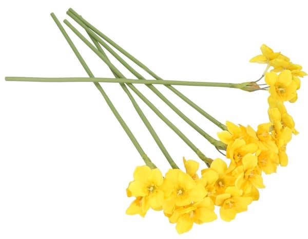 DAFFFY PÅSKLILJOR BUKETT KONSTGJORDA BLOMMOR SOM LIVET 41 CM