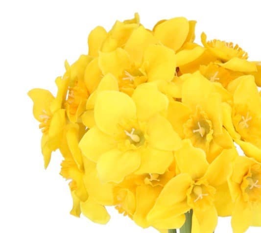 DAFFFY PÅSKLILJOR BUKETT KONSTGJORDA BLOMMOR SOM LIVET 41 CM