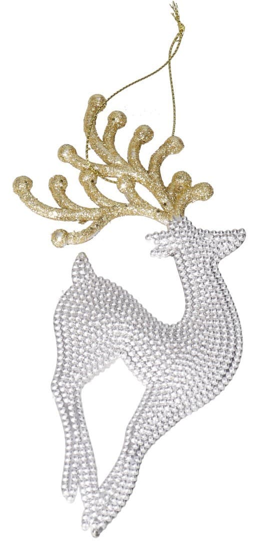 Renhänge i silver med bollar och julgransdekoration