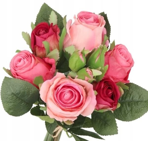 ROS ROSBUKETT TJOCKA KONSTGJORDA BLOMMOR SOM LIVET
