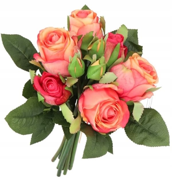 ROSEROSEBUKET TYKKE KUNSTIGE BLOMSTER SOM LIVET