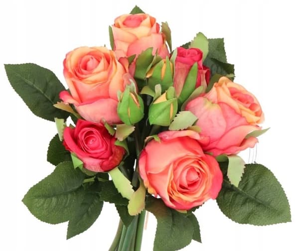 ROSEROSEBUKET TYKKE KUNSTIGE BLOMSTER SOM LIVET