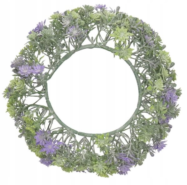 DEKORATIV KRANS KONSTGJORDA BLOMMOR STORA