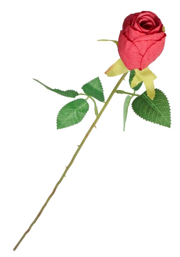 KONSTGJORDA BLOMMOR VÄXTER ENKEL ROS 51CM ROSOR