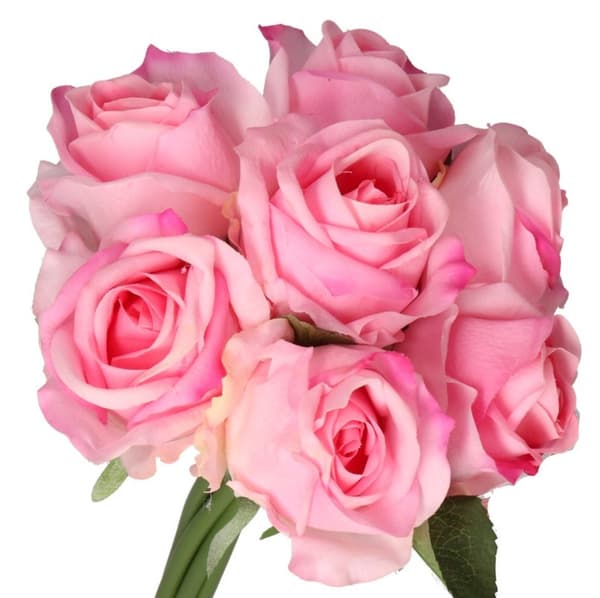 KUNSTIGE BLOMSTER SOM LIVET ROSE GUMMIROSER BUKETT