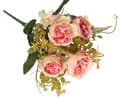 Miniatyrbild 2 av 6: KONSTGJORDA BLOMMOR SOM LIV VÄXTER ROS ROSBUKETT
