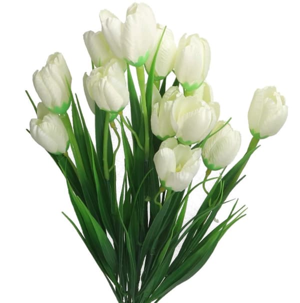 KUNSTIGE BLOMSTERBUKET MED KROKUSGRENE I GRÆS 44 CM