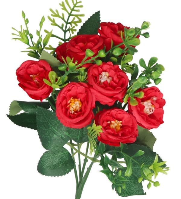 KONSTGJORDA BLOMMOR GRENAR VÄXTER ROSOR ROSOR SOM LIVET