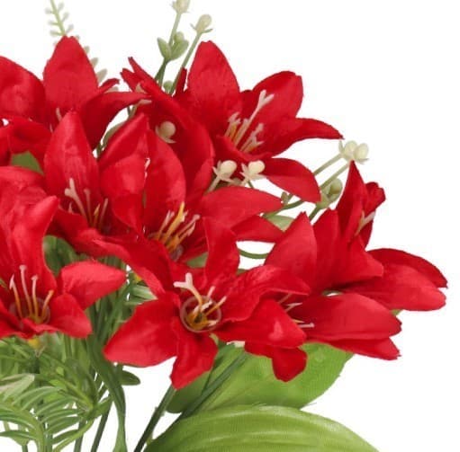 KONSTGJORDA BLOMMOR GRENAR VÄXTER LILJOR LILJOR SOM LIVET