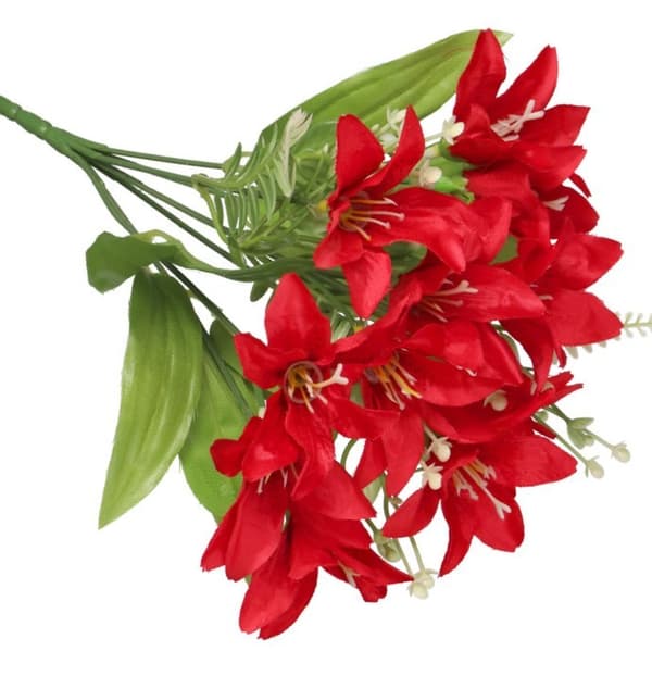KONSTGJORDA BLOMMOR GRENAR VÄXTER LILJOR LILJOR SOM LIVET