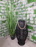 Miniatyrbillede 3 af 6: BAMBUS RATTAN LANTERNE SORT LANTERNE 52 CM