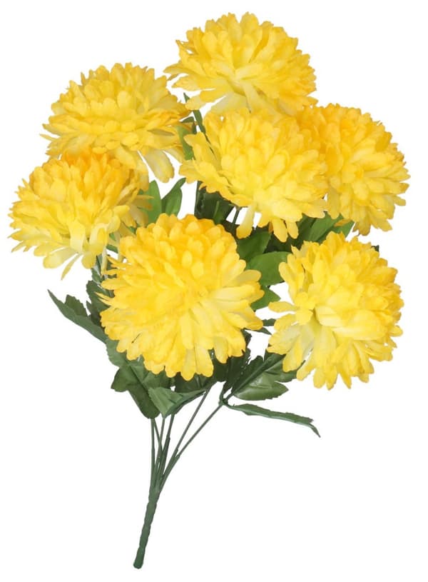 KUNSTIGE BLOMSTER SOM LIVET KRYSANTEMUMBUKET STOR 7 HOVED