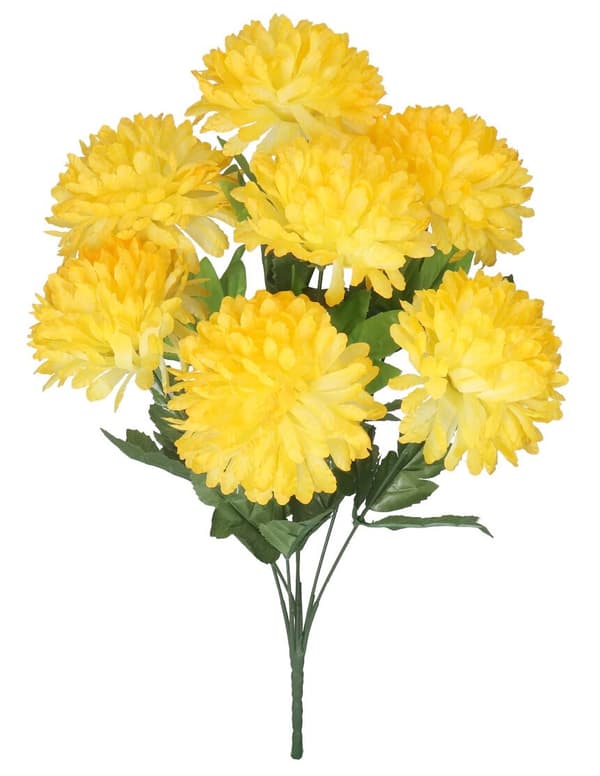 KUNSTIGE BLOMSTER SOM LIVET KRYSANTEMUMBUKET STOR 7 HOVED