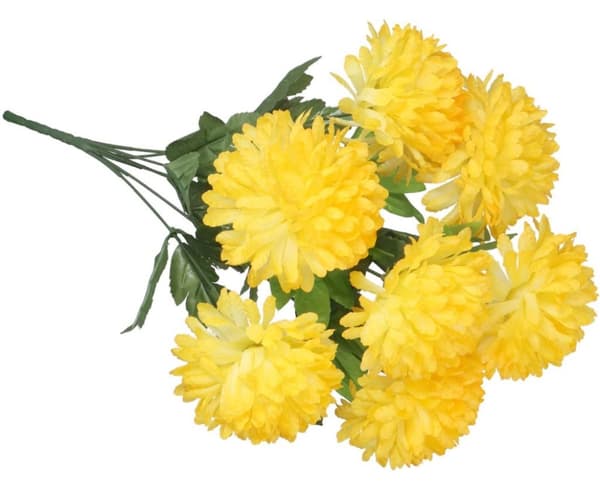 KUNSTIGE BLOMSTER SOM LIVET KRYSANTEMUMBUKET STOR 7 HOVED
