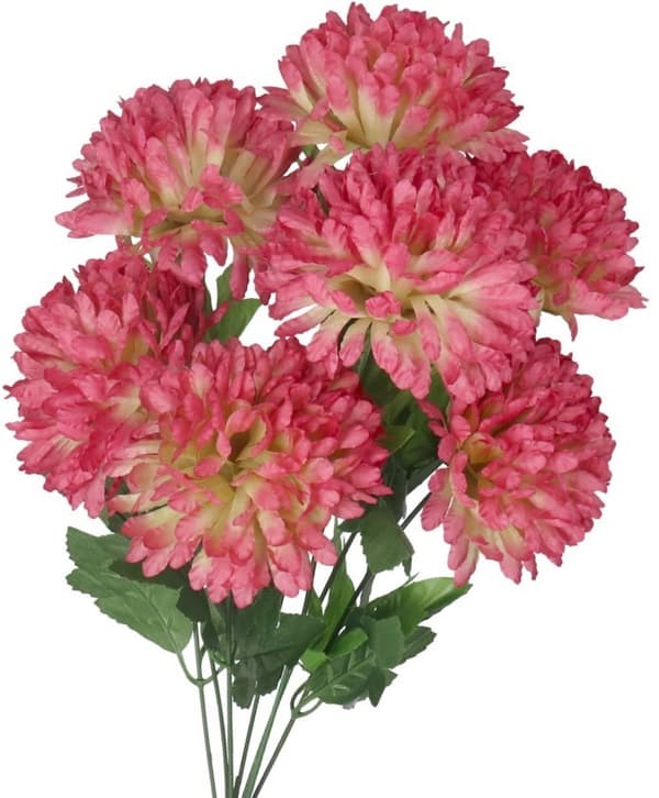 KONSTGJORDA BLOMMOR SOM LIVET KRYSANTEMUMBUKETT STOR 7 HUVUD