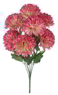 Miniatyrbild 6 av 6: KONSTGJORDA BLOMMOR SOM LIVET KRYSANTEMUMBUKETT STOR 7 HUVUD