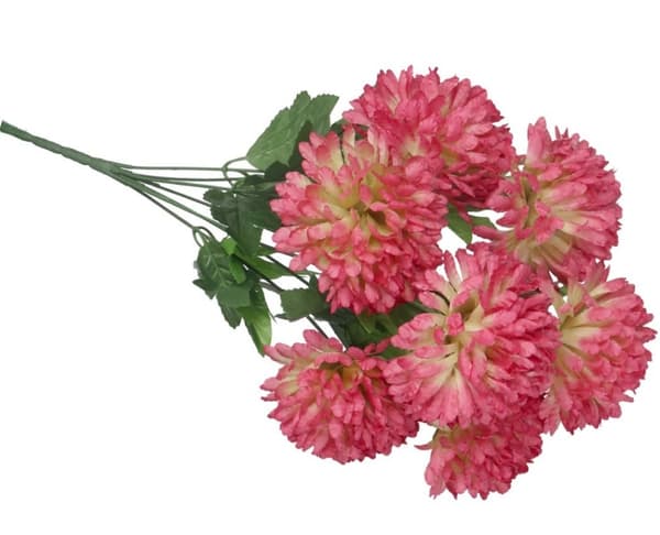 KONSTGJORDA BLOMMOR SOM LIVET KRYSANTEMUMBUKETT STOR 7 HUVUD