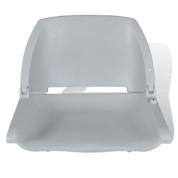 vidaXL Sammenleggbar båtstol med ryggstøtte uten pute grå 48x51x41 cm