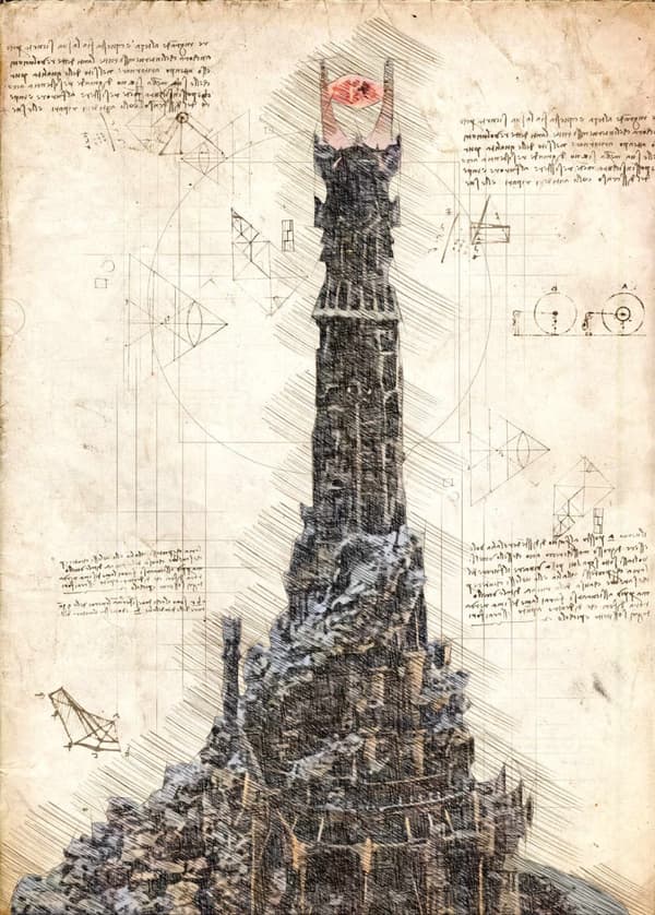 A3 Print - Barad Dur - The dark tower of Sauron