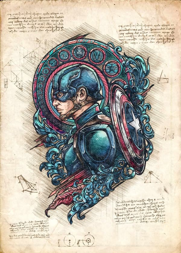 A3 Print - Captain America
