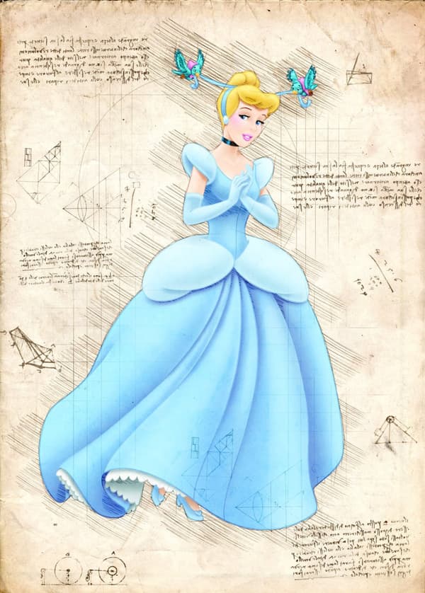 A3 Print - Disney - Cinderella - Askungen