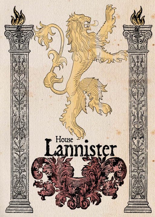 A3 Print - Game Of Thrones - House Lannister