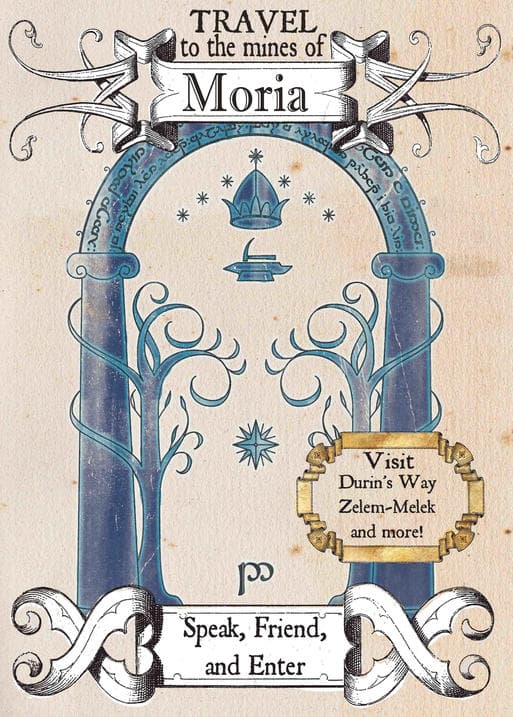 A3 Print - Lord of the rings - Travel to the mines of Moria