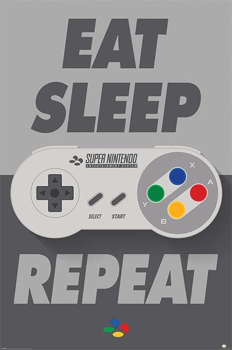 Nintendo - Eat Sleep SNES Repeat