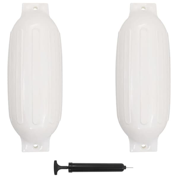 vidaXL fendere til båd 2 stk. 69x21,5 cm PVC hvid