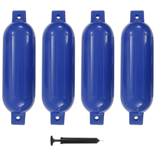 vidaXL bådfendere til båd 4 stk. 51x14 cm PVC blå