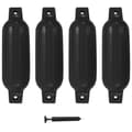 Miniatyrbillede 1 af 6: vidaXL bådfendere til båd 4 stk. 41x11,5 cm PVC sort