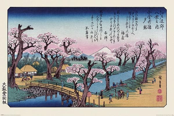 Ando Hiroshige (Mount Fuji Koganei Bridge) – Asiatisk konst