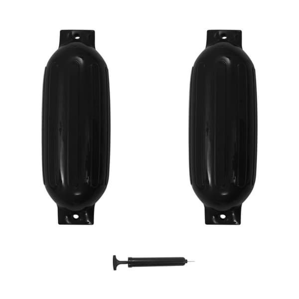 vidaXL Båtfender 2 stk svart 69x21,5 cm PVC