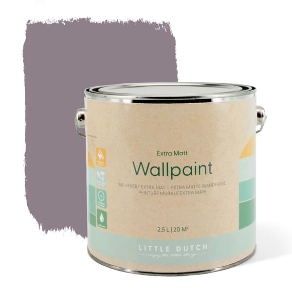 Little Dutch - Väggfärg Matt - Pure Mauve - Purple - 2,5 liter