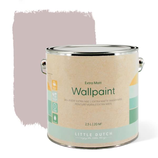 Little Dutch - Väggfärg Matt - Faded Mauve - Purple - 2,5 liter