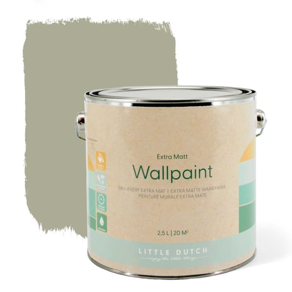 Little Dutch - Väggfärg Matt - Pure Olive - Grön - 2,5 liter