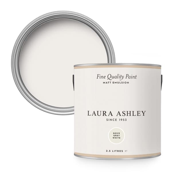 Laura Ashley - Väggfärg Matt - Dove Grey White - Grå - 2,5 liter