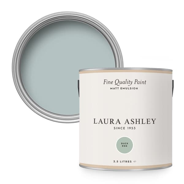 Laura Ashley - Vægmaling Mat - Duck Egg - Blå - 2,5 liter