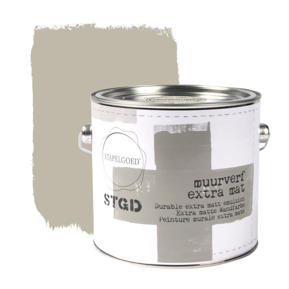 Stapelgoed - Väggfärg Matt - Stone Grey - Grå - 2,5 liter
