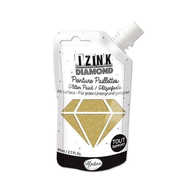Färg - IZINK - Diamant - Guld - 80ml - Vattentålig