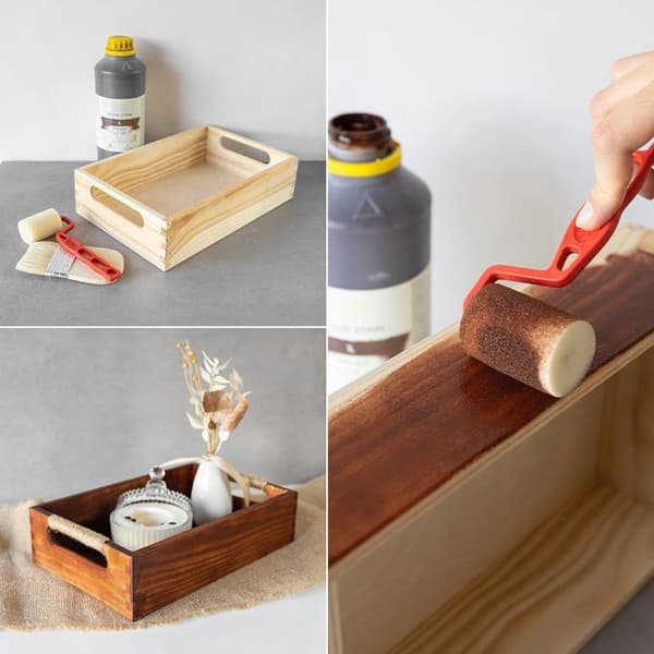 Creative Deco Träbets Valnötsskal 1L | Snabbtorkande träbets | Ytskydd | Trälack | Giftfri