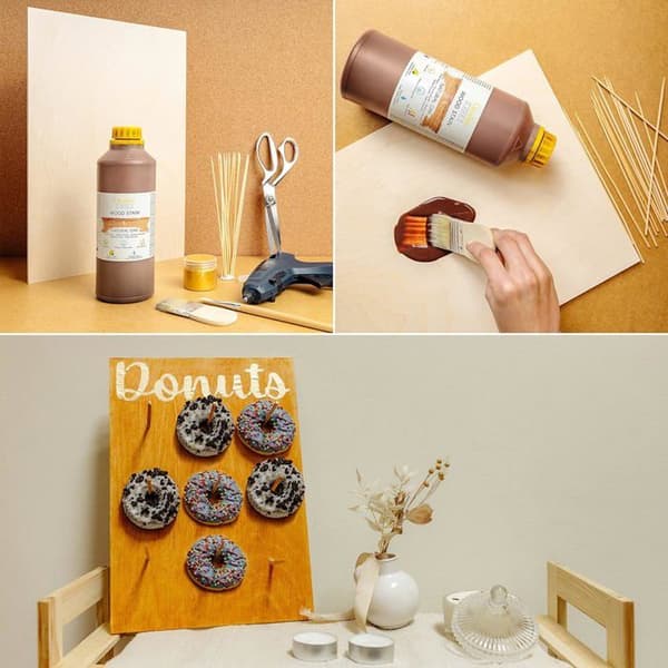 Creative Deco Ek Träbets 1L | Snabbtorkande träbets | Ytskydd | Vattenbaserad trälack | Giftfri
