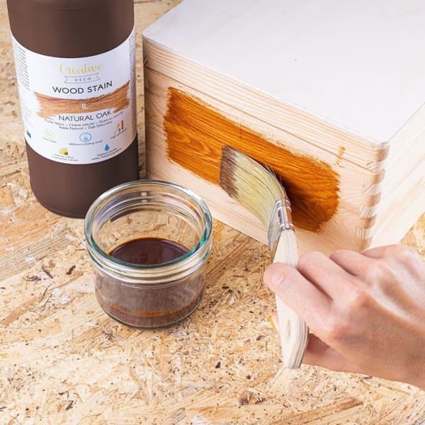 Creative Deco Ek Träbets 1L | Snabbtorkande träbets | Ytskydd | Vattenbaserad trälack | Giftfri