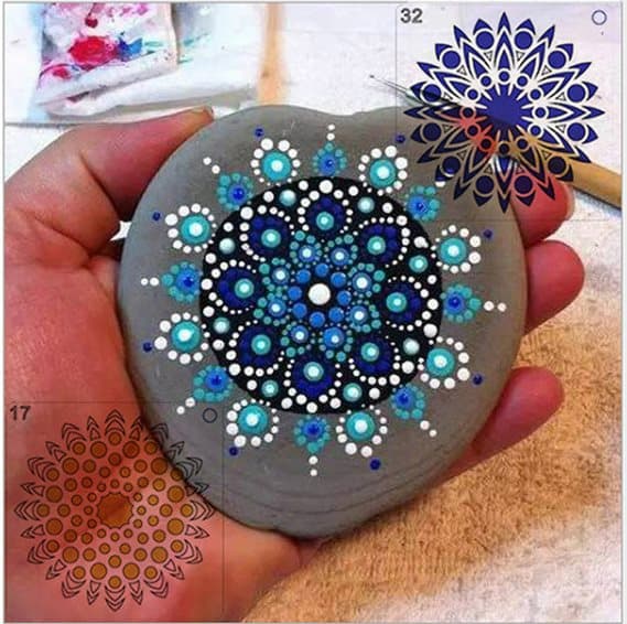 INF Mandala stencil genanvendelige mandala malingskabeloner 56-Pack