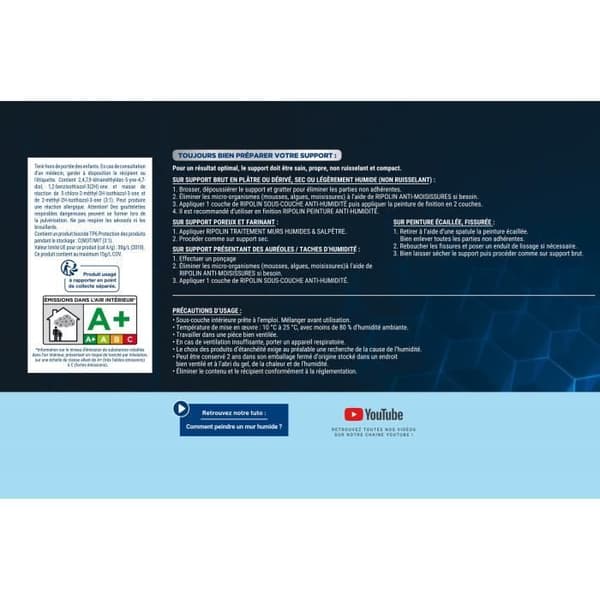 Ripolin 2,5L matt vit anti-fukt underlack