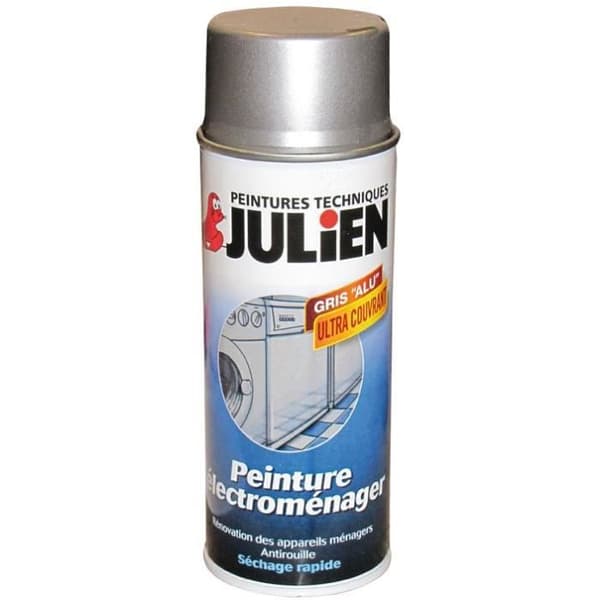 Sprayfärg - JULIEN - 400 mL - Aluminiumgrå - Blank - Glyceroftalsyra