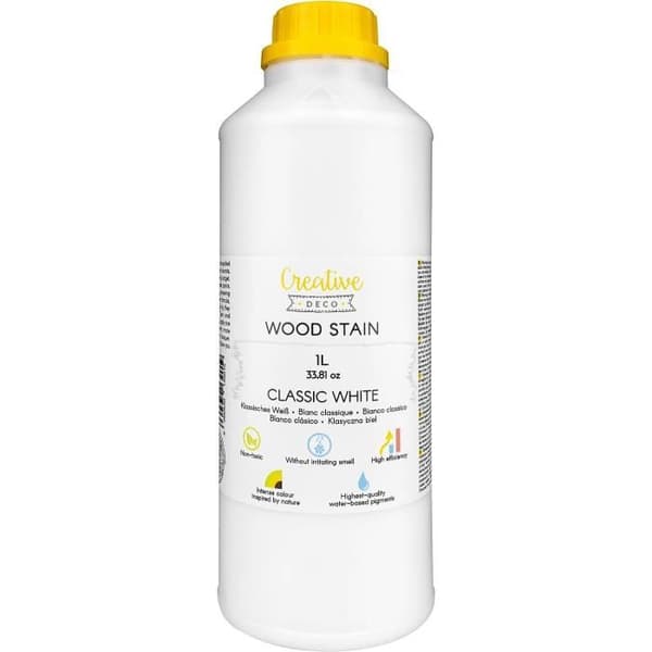 Träbets - CREATIVE DECO - Vit - 1L - Snabbtorkande - Giftfritt