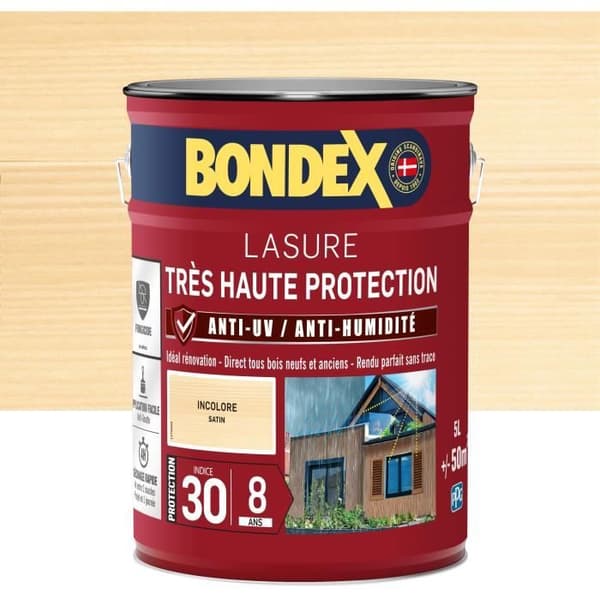 mycket högt skyddande betsfärg 8 år klar 5L Bondex